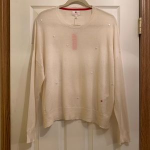 Sundry basic long sleeve with embroidered hearts